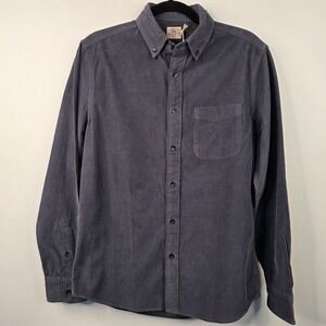 FAHERTY Stretch Corduroy Button Down Shirt Navy Mens Size S NWT Business $148‎